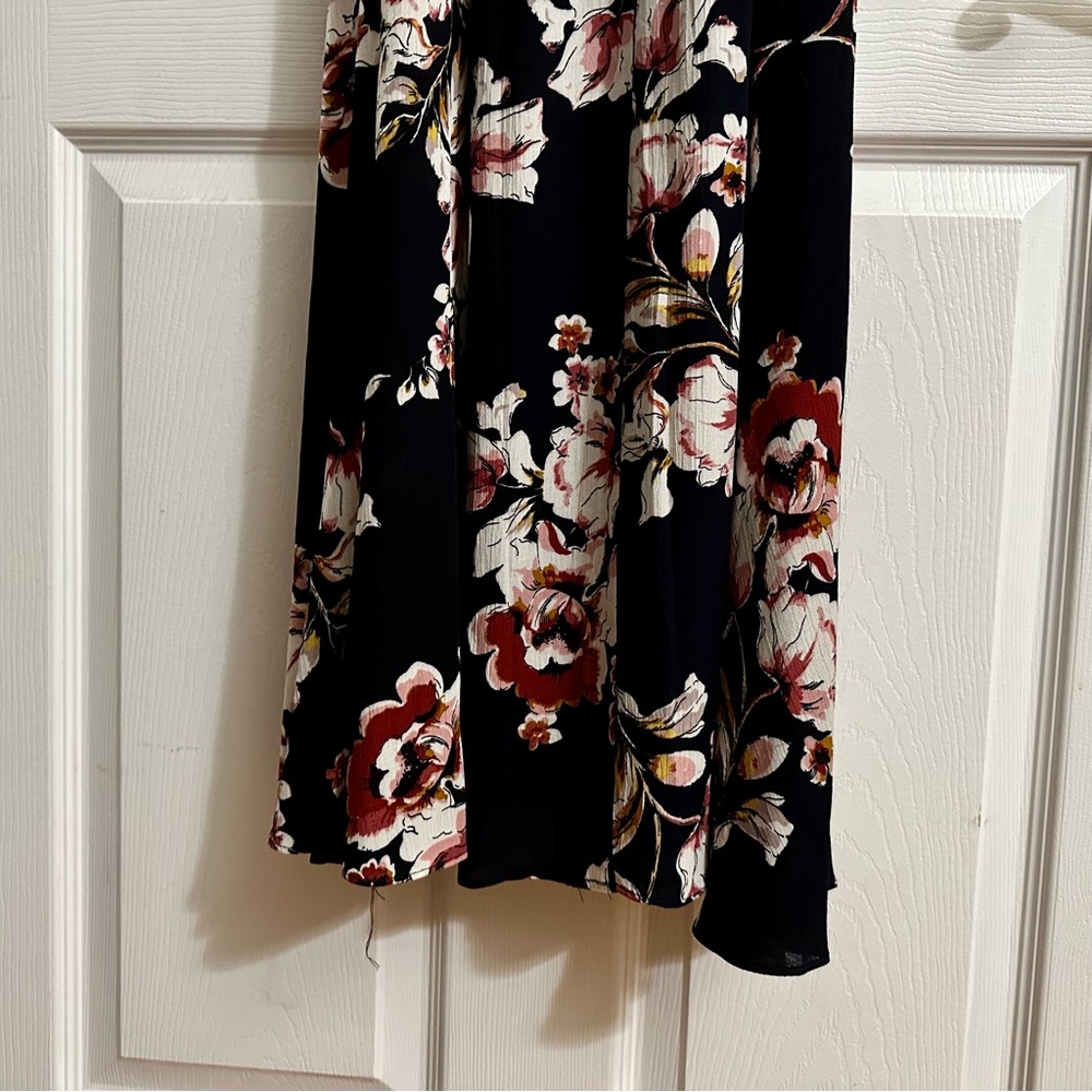 NWT Lulus Maxi dress floral pattern navy blue size XL - Picture 2 of 7
